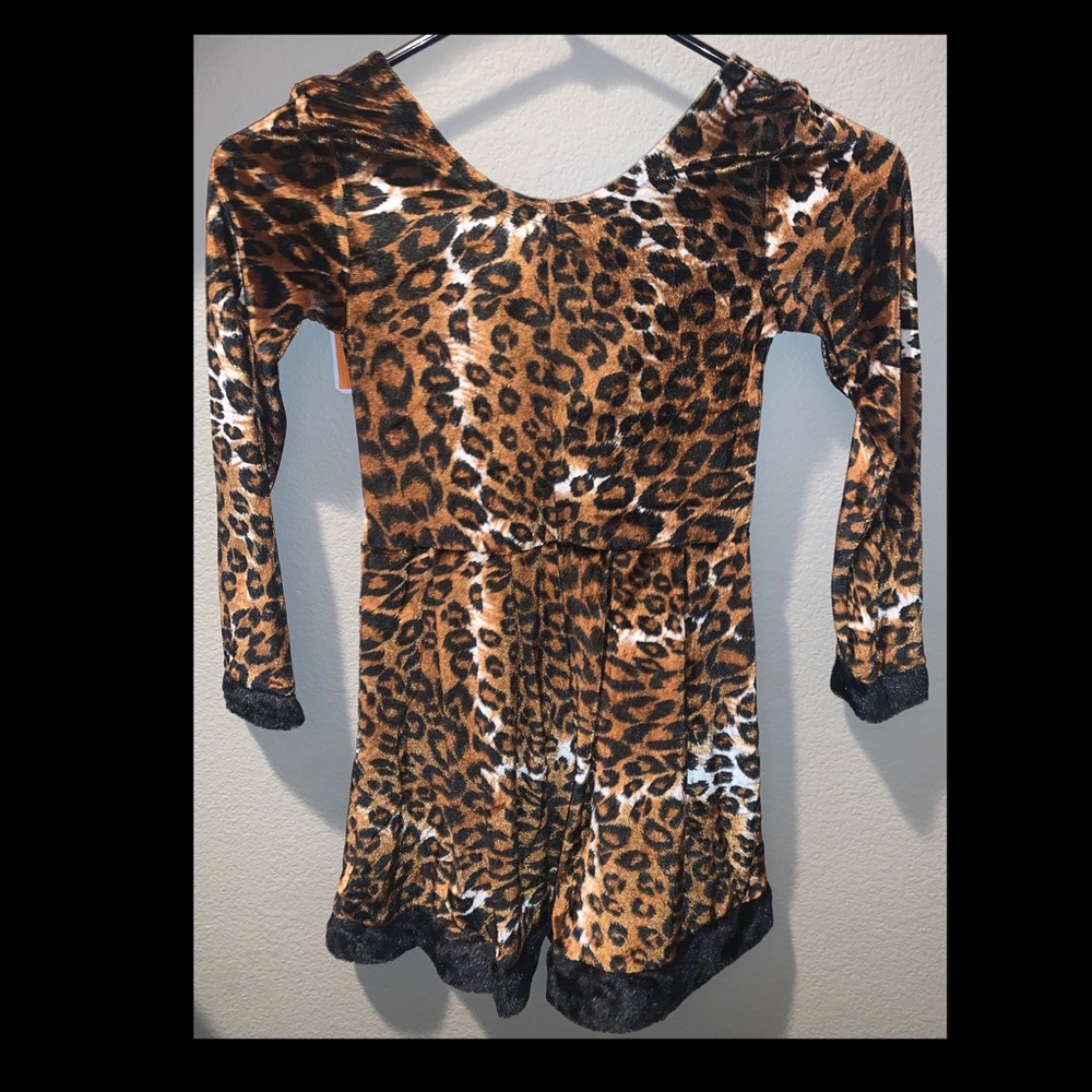 Leapord print costume girls dress